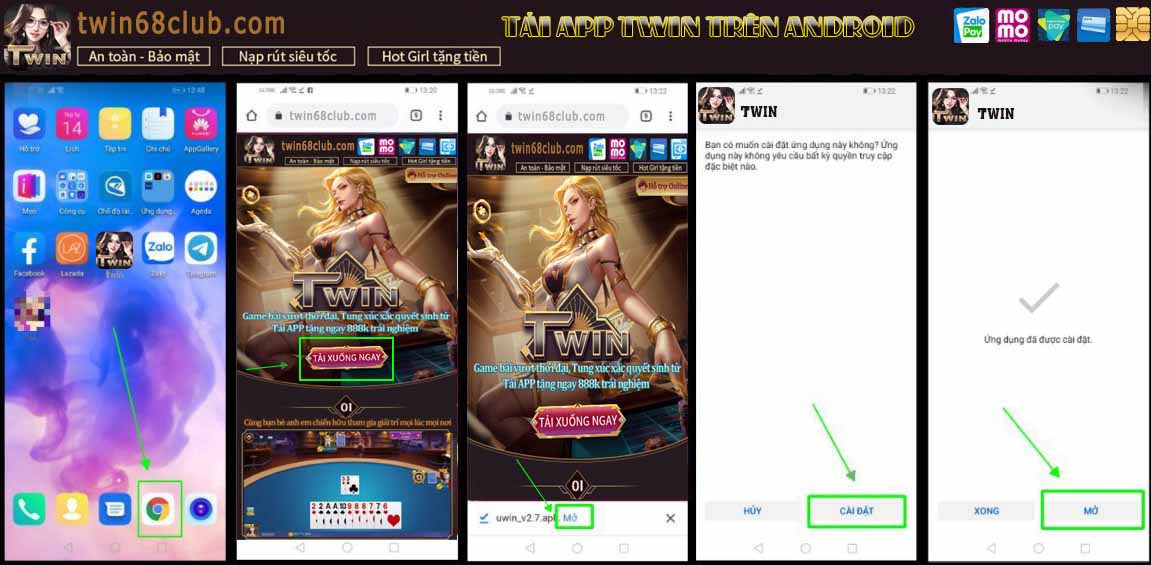 hướng dẫn tải game twin68 đối với android