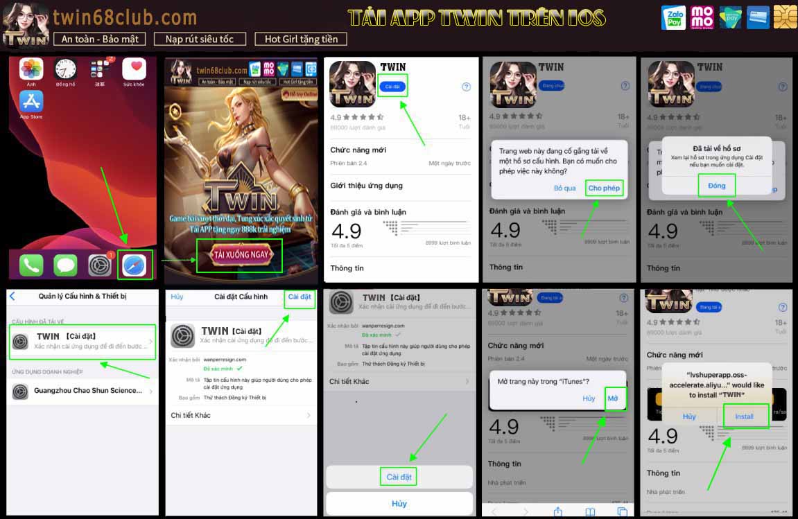 hướng dẫn tải twin68 đối với ios