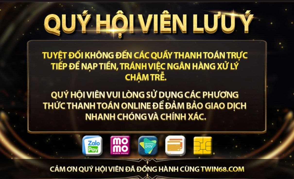 Những Lưu Ý Cần Tránh Khi Nạp Tiền Tại Twin68