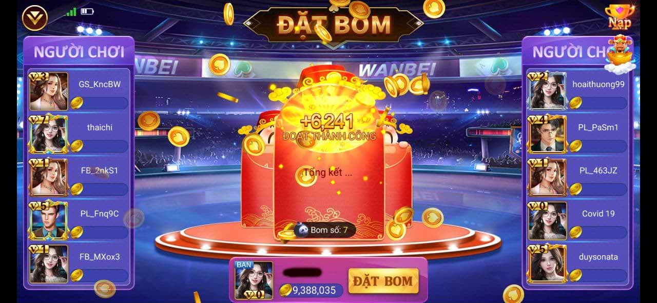 trả thưởng game đặt bom twin