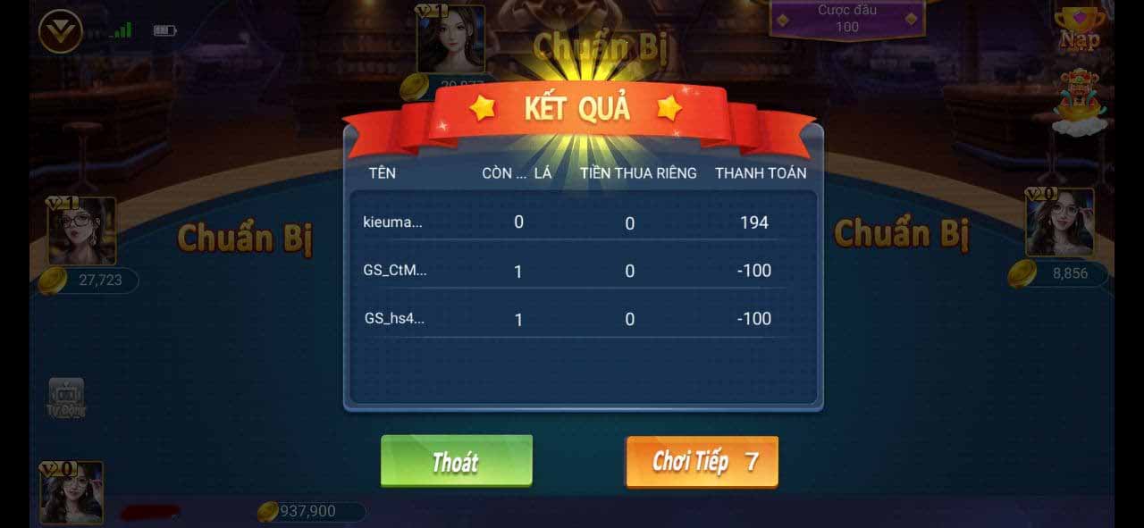 chiến thắng game tiến lên miền nam tại twin