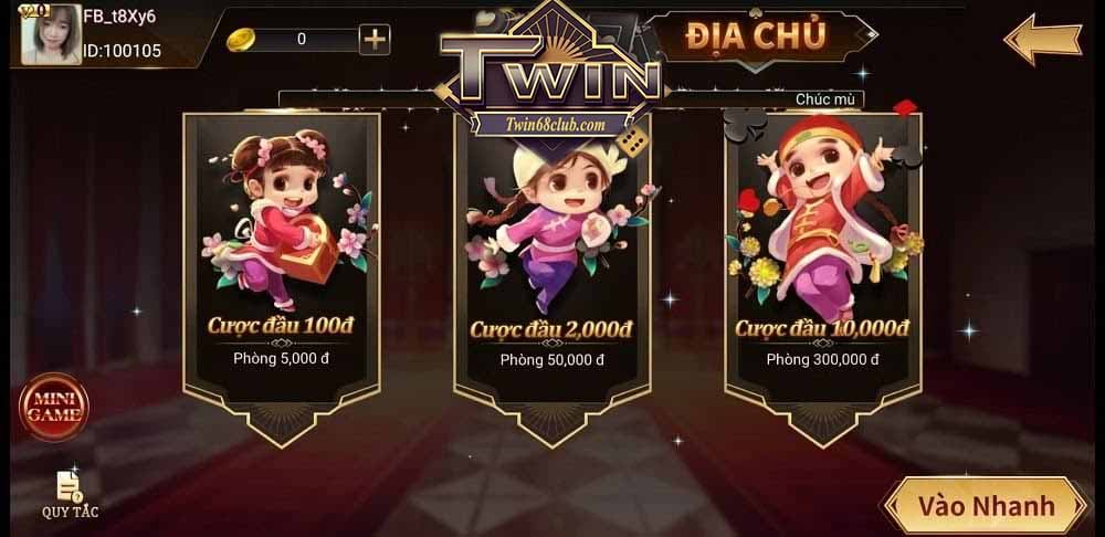 phòng chơi game địa chủ tại twin