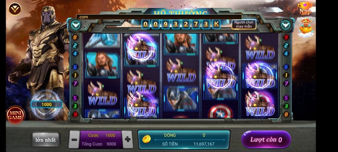 hũ thưởng game slot Avengers twin 