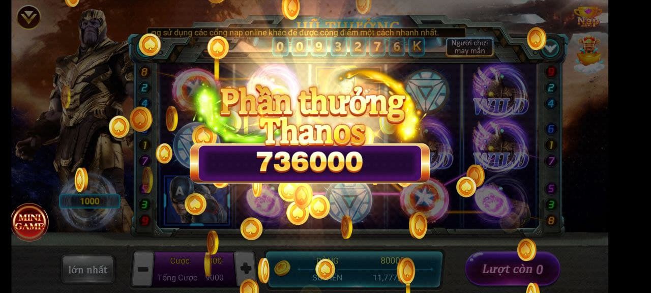 hũ thưởng game slot Avengers twin