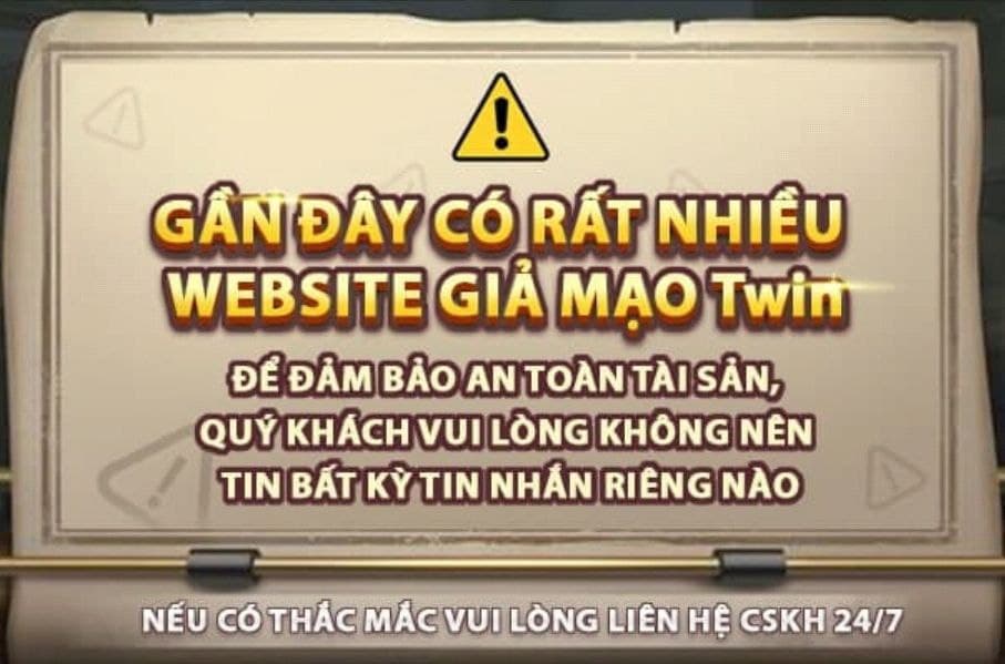 Cảnh Báo Về Các Website Giả Mạo Nhà Cái twin68